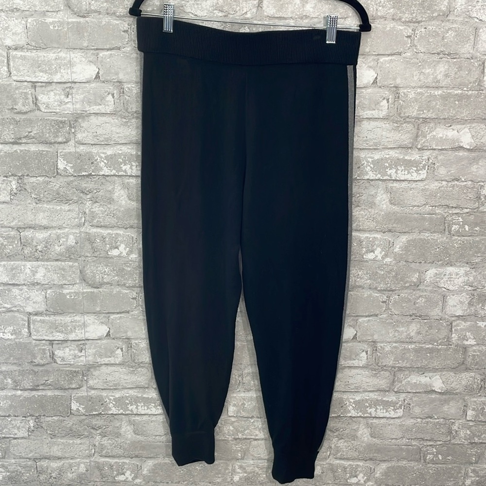 Banana Republic Black Sweater Knit Striped joggers